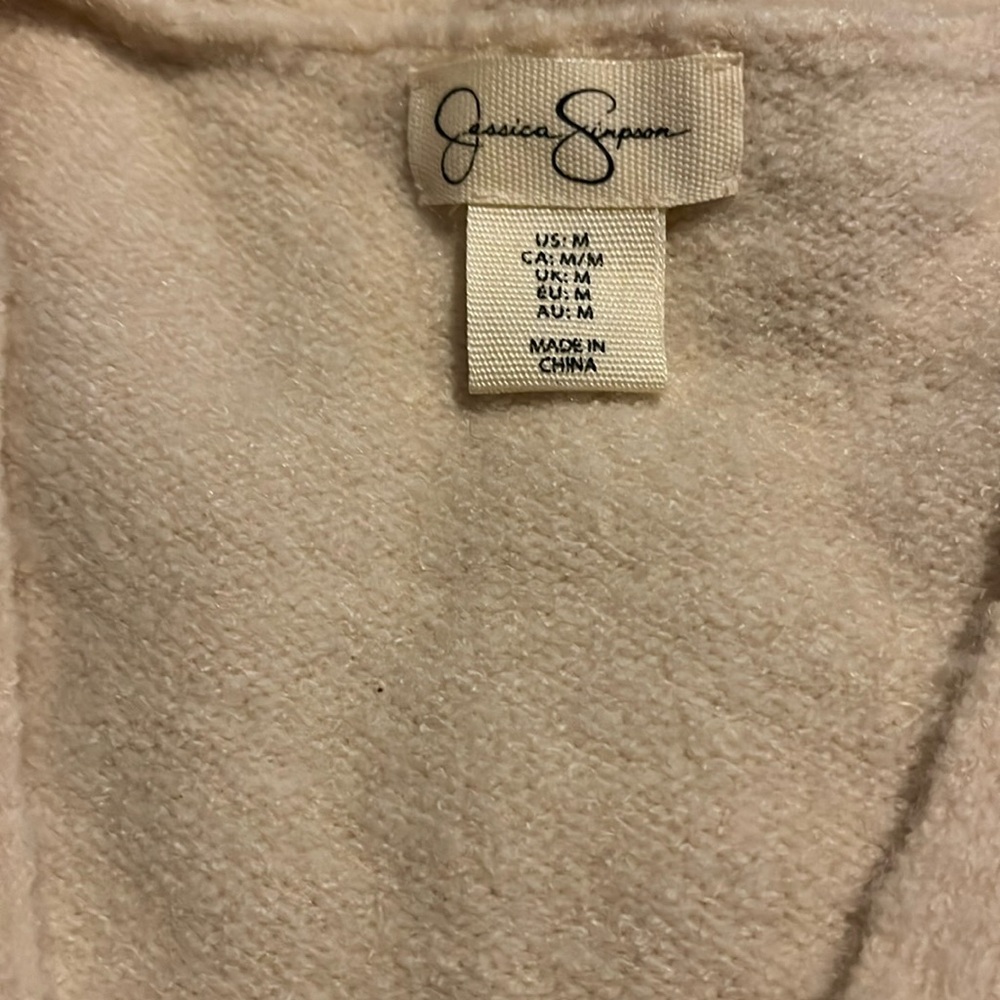 Cream V neck Cardigan - Picture 7 of 8